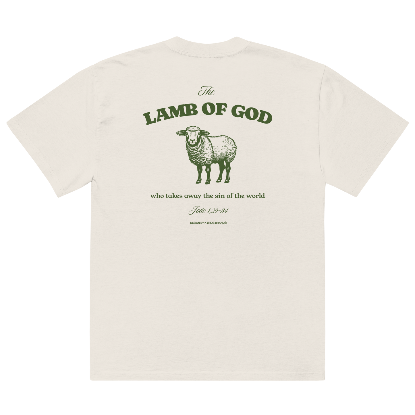 Camiseta Oversized Kyrios Lamb of God Off White.