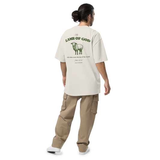 Camiseta Oversized Kyrios Lamb of God Off White.