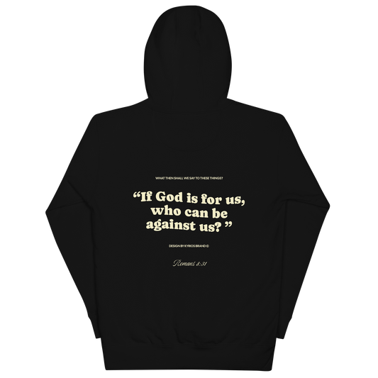 Moletom Canguru Kyrios Romans 8:31 Preto